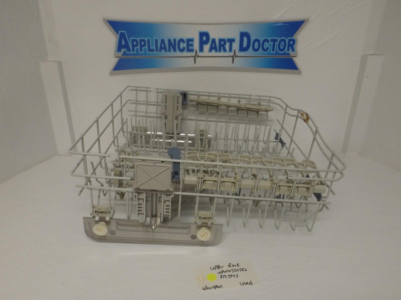 Whirlpool Dishwasher WPW10350382 8193943 Upper Rack Used Whirlpool Dishwasher WPW10350382 8193943 Upper Rack Used